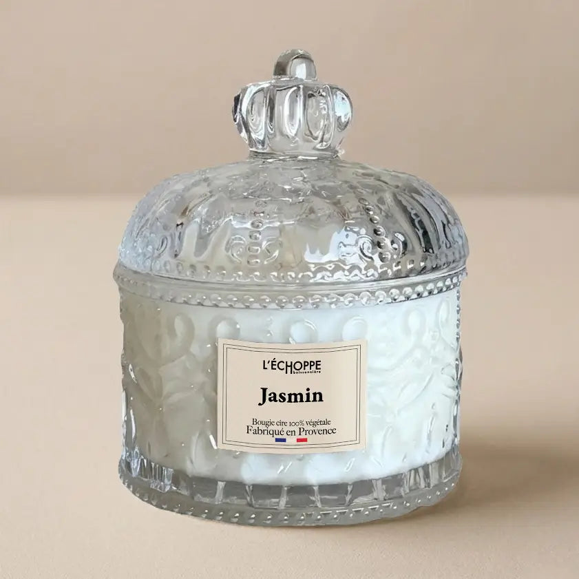 Bougie parfumée artisanale dans sa bonbonnière