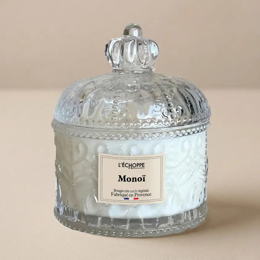 Bougie parfumée artisanale dans sa bonbonnière