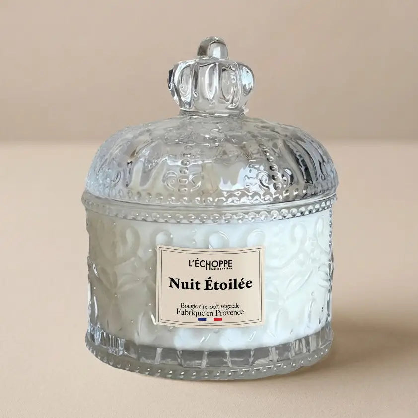 Bougie parfumée artisanale dans sa bonbonnière