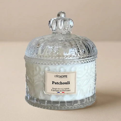 Bougie parfumée artisanale dans sa bonbonnière